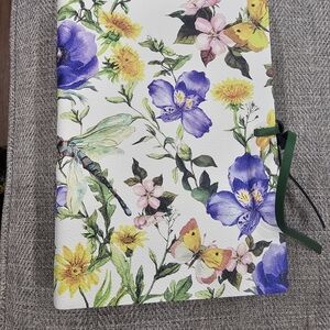 Floral Journal with Dragonfly and Butterfly Design